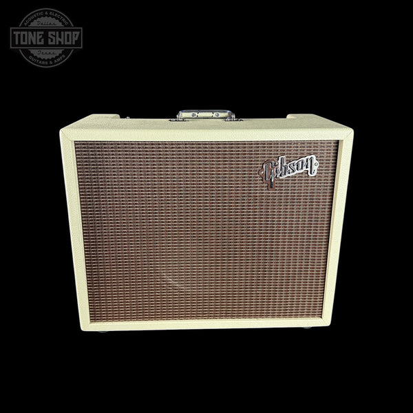 Gibson guitar amplifier on a black background with 'Tone Shop' logo.