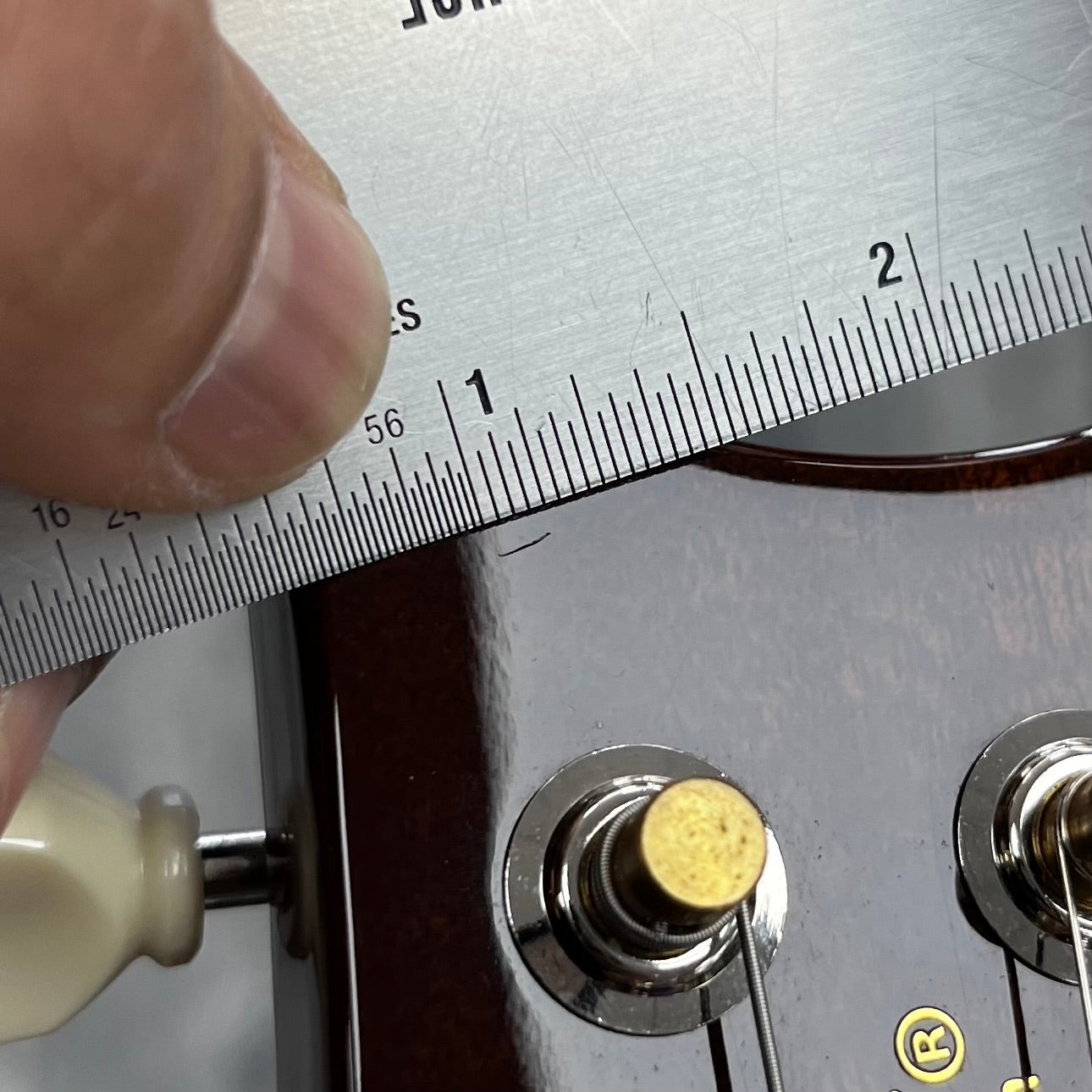 Scratch on headstock of Used 2022 PRS S2 McCarty Quilt Livingston Lemondrop w/bag TFW2483