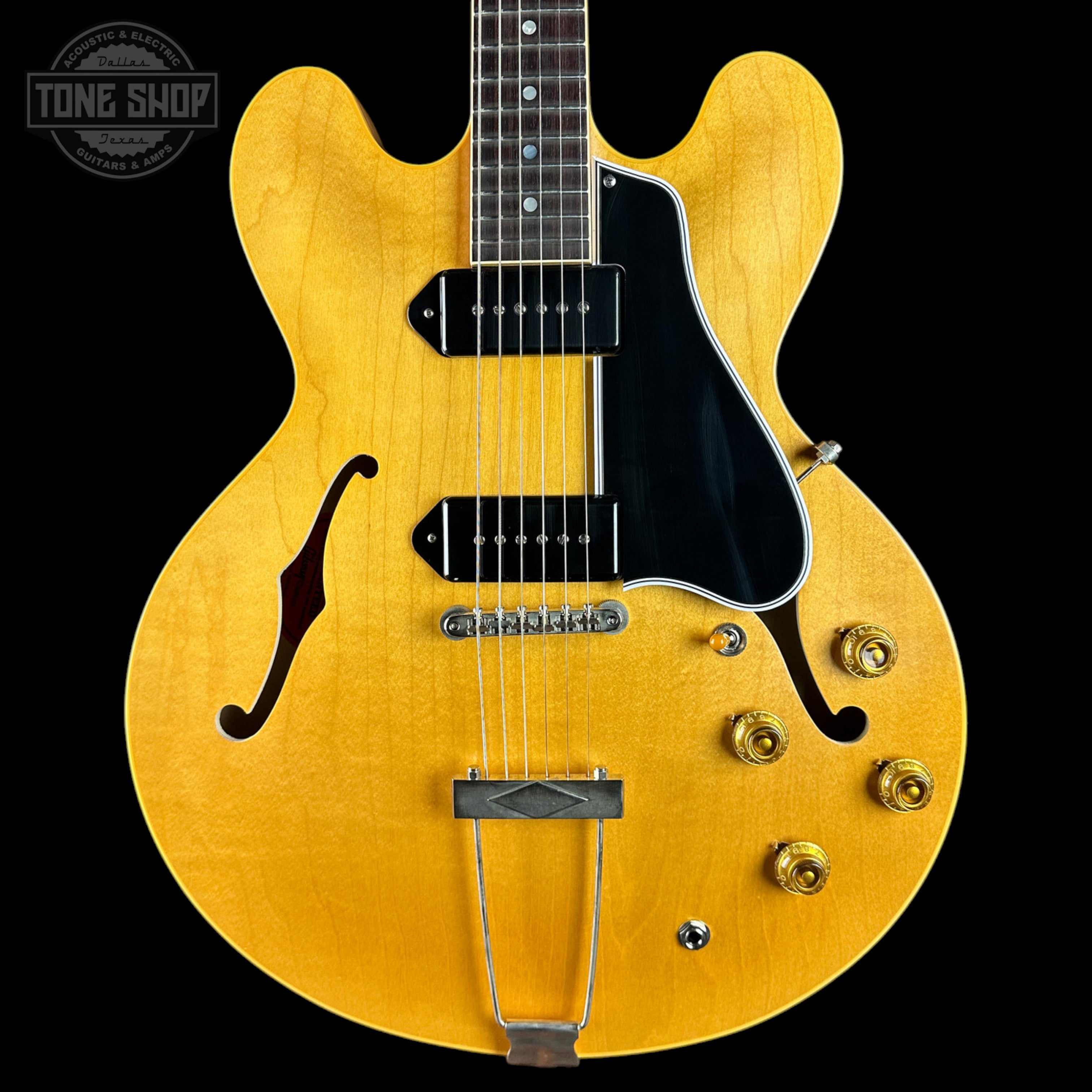 Gibson Custom 1959 ES-330 Reissue in Vintage Natural, full front view.