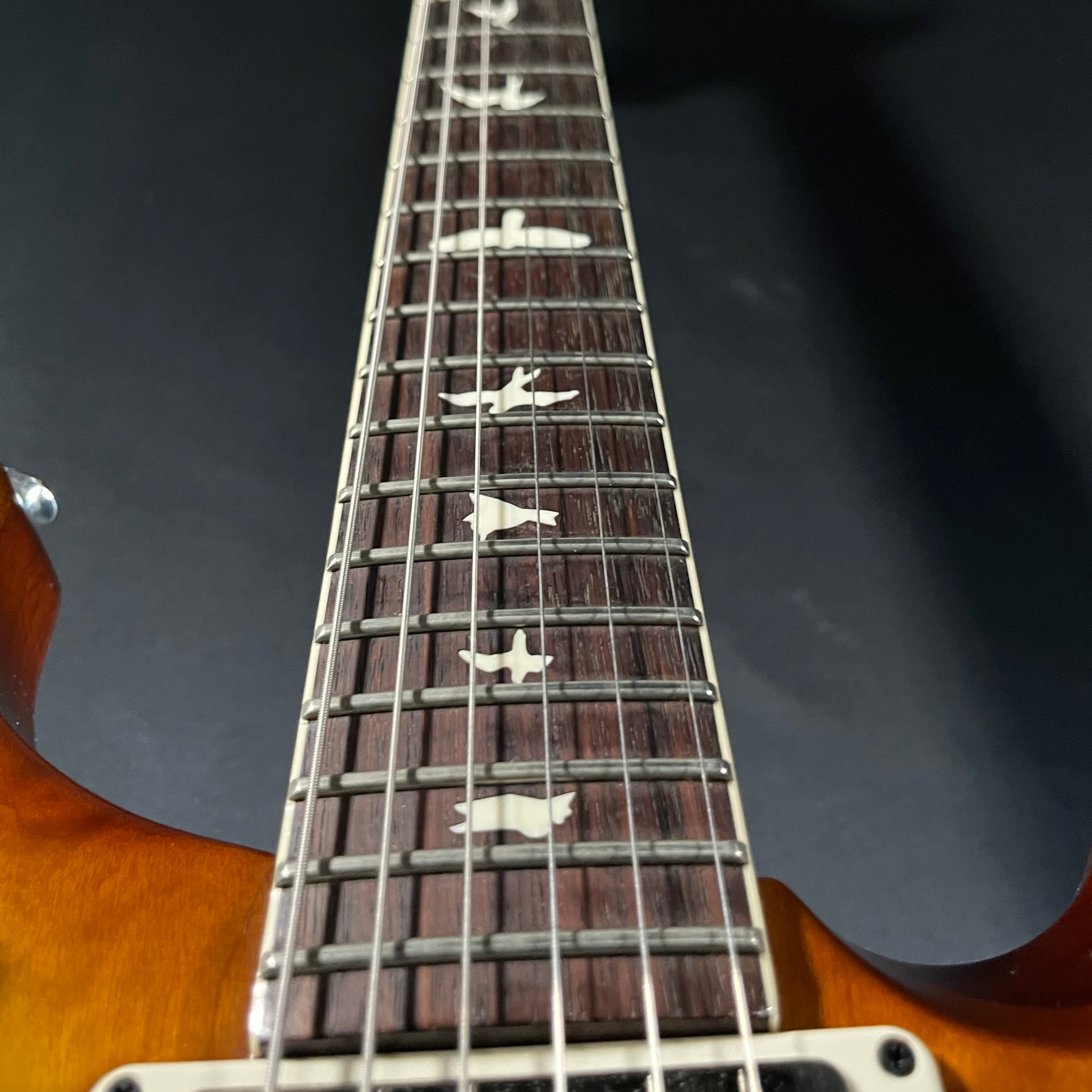 Fret board of Used 2022 PRS S2 McCarty Quilt Livingston Lemondrop w/bag TFW2483