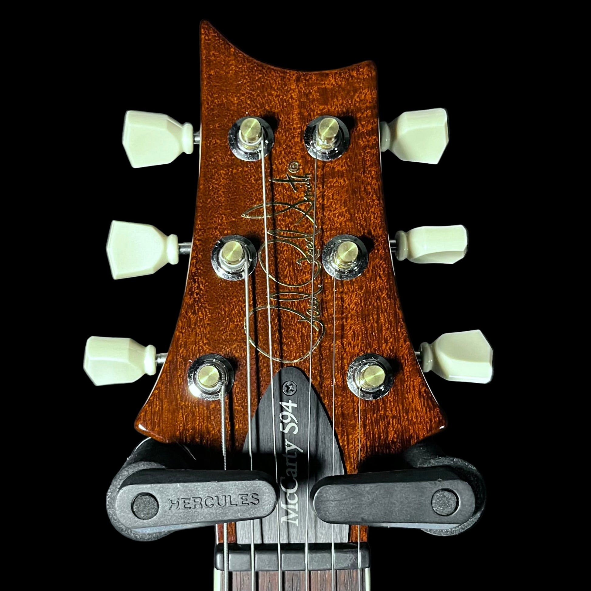 Headstock of Used 2022 PRS S2 McCarty Quilt Livingston Lemondrop w/bag TFW2483