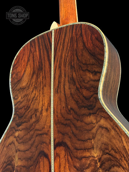 Back angle of Martin Custom Shop 00-12F 45 Style Adirondack/Wild Grain East Indian Rosewood.