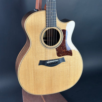 Acoustic guitar with a dark background