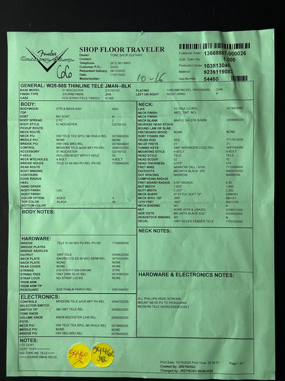 Green paper with printed text and a yellow sticker on a black background