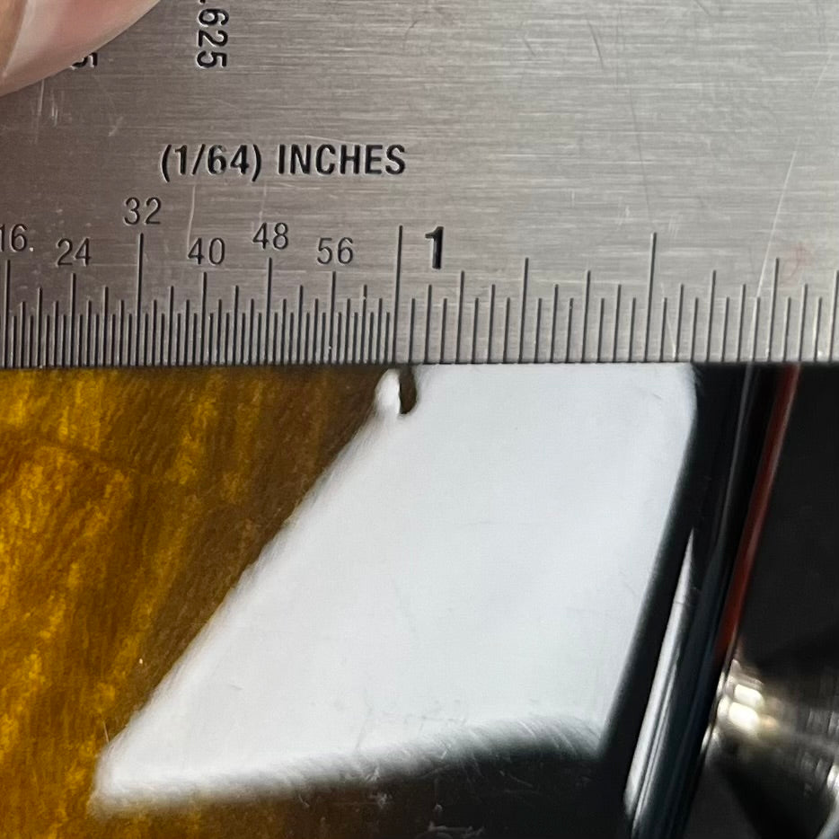 Ding on front of Used Fender Custom Shop Stratocaster 1 of 1 Maple Top Sunburst w/Case TFW2549