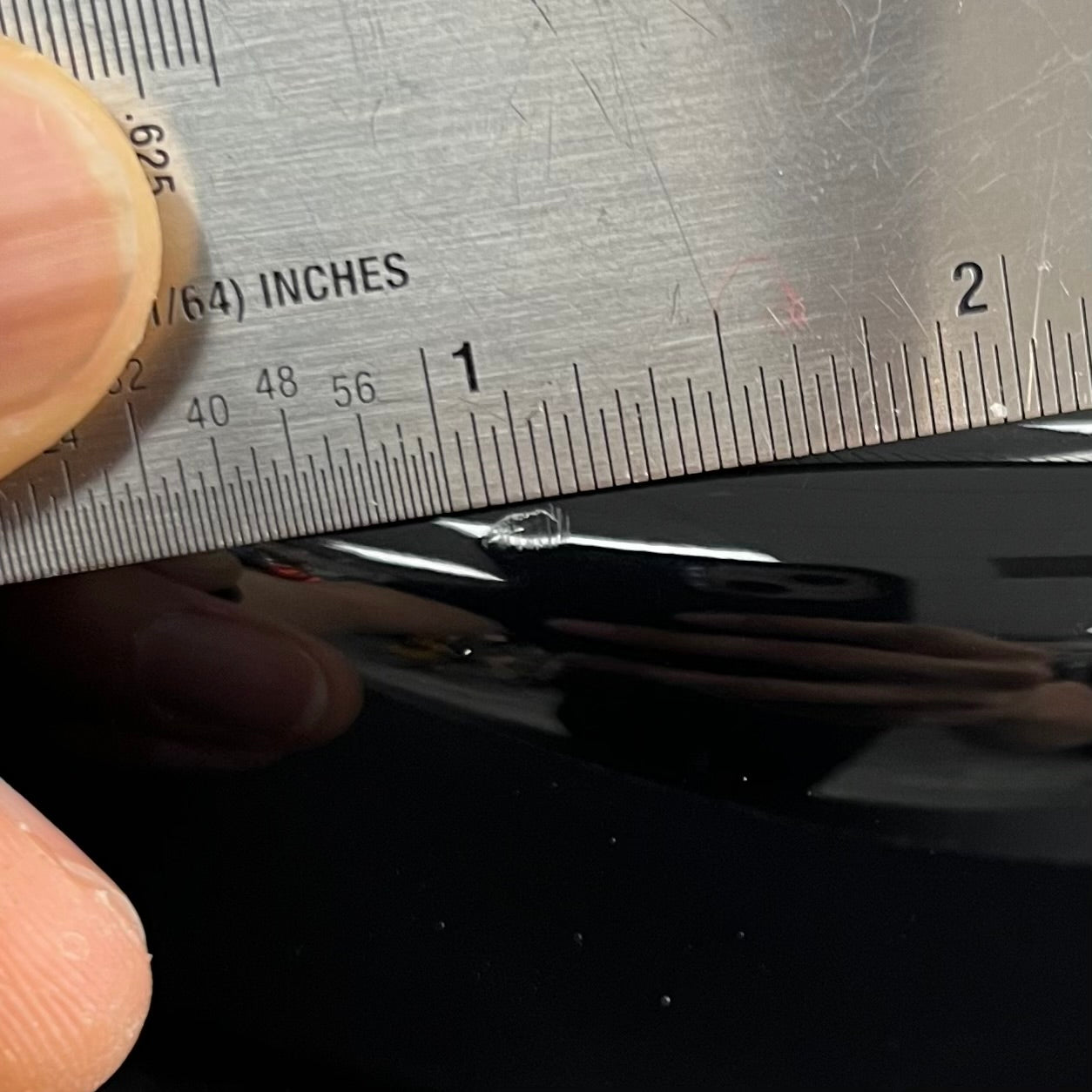 Ding on front of Used Fender Custom Shop Stratocaster 1 of 1 Maple Top Sunburst w/Case TFW2549