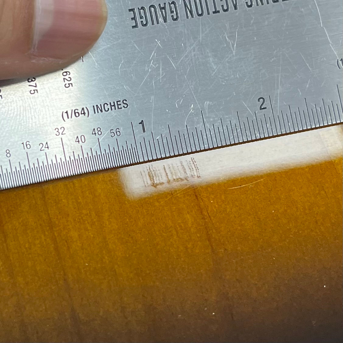 Scratch on back of Used Fender Custom Shop Stratocaster 1 of 1 Maple Top Sunburst w/Case TFW2549