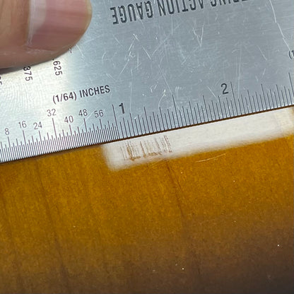 Scratch on back of Used Fender Custom Shop Stratocaster 1 of 1 Maple Top Sunburst w/Case TFW2549