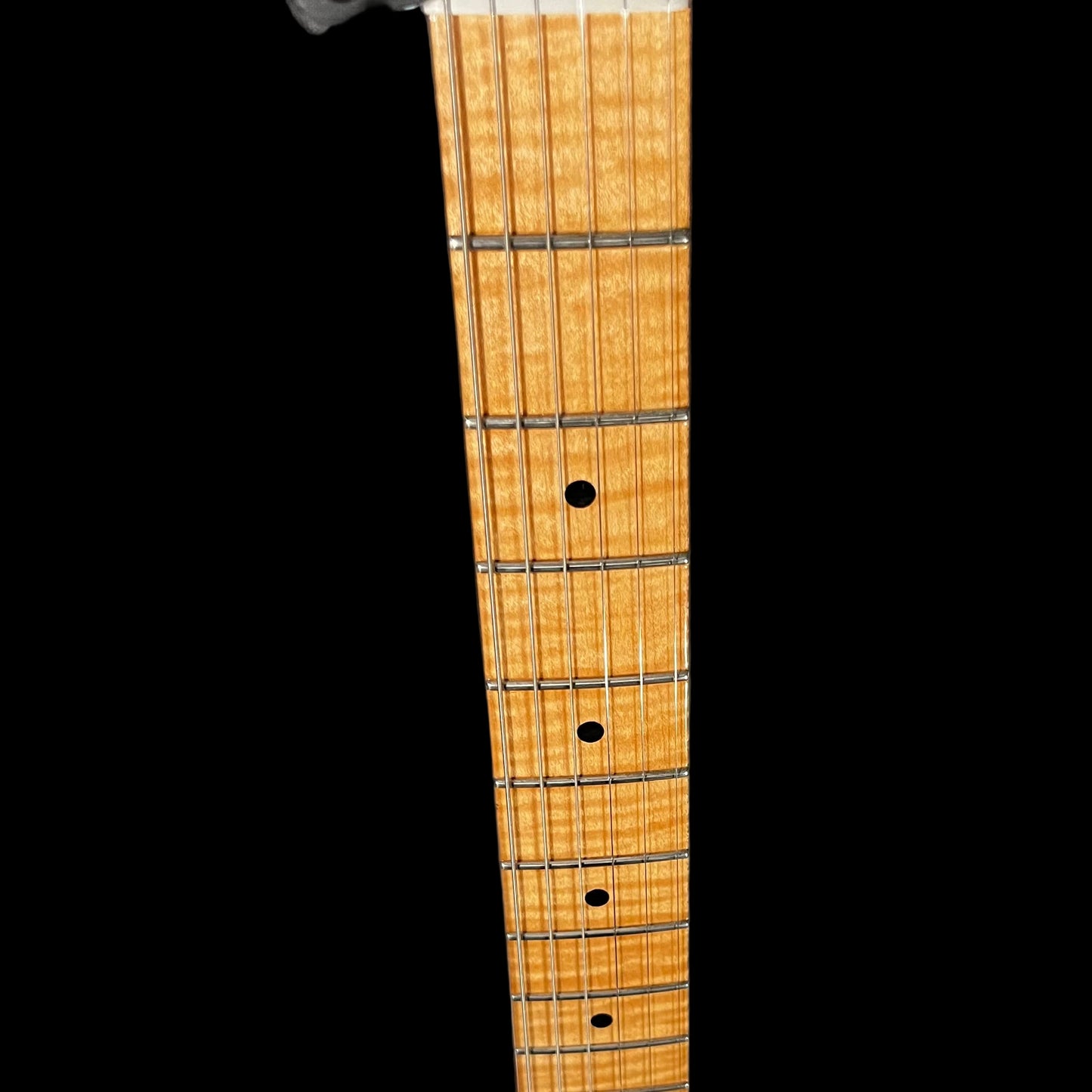 Fret board of Used Fender Custom Shop Stratocaster 1 of 1 Maple Top Sunburst w/Case TFW2549