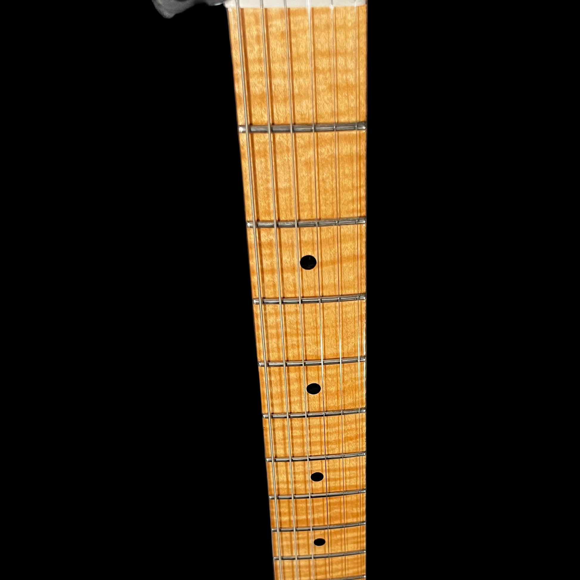 Fret board of Used Fender Custom Shop Stratocaster 1 of 1 Maple Top Sunburst w/Case TFW2549