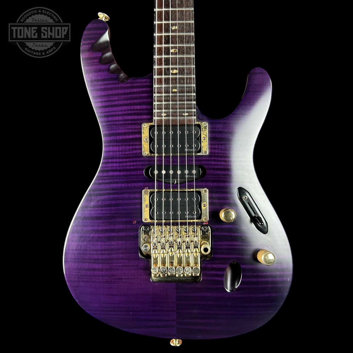 Front of Used Ibanez Herman Li Signature.