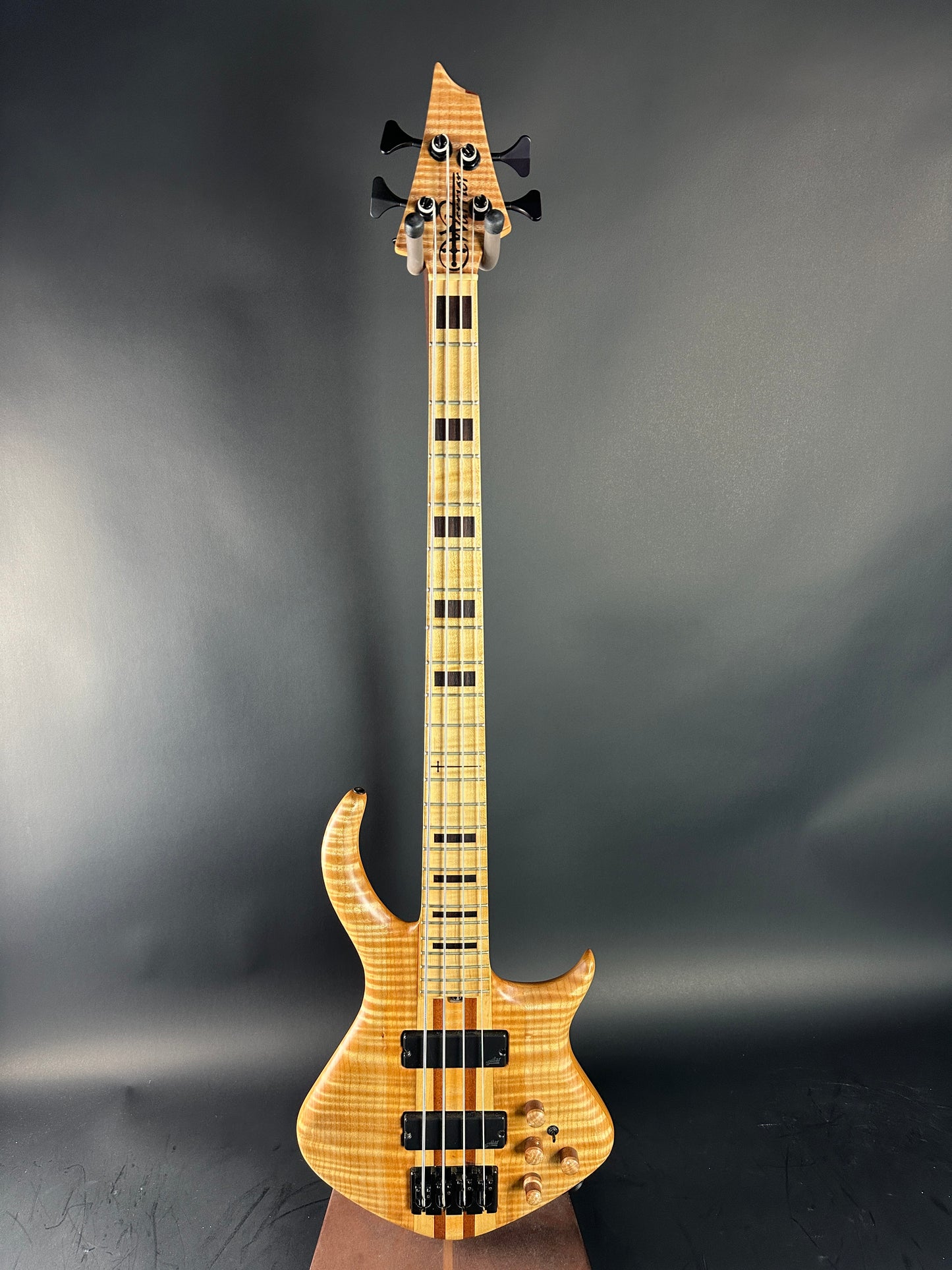 Full front of Used 2022 Warrior 4 String Neck Thru Dran Michael.