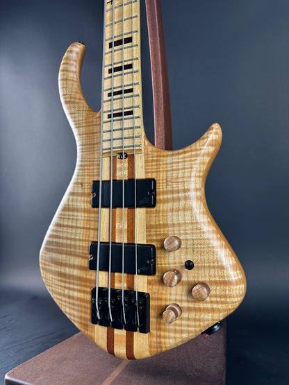 Front angle of Used 2022 Warrior 4 String Neck Thru Dran Michael.