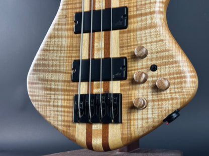 Front angle of Used 2022 Warrior 4 String Neck Thru Dran Michael.