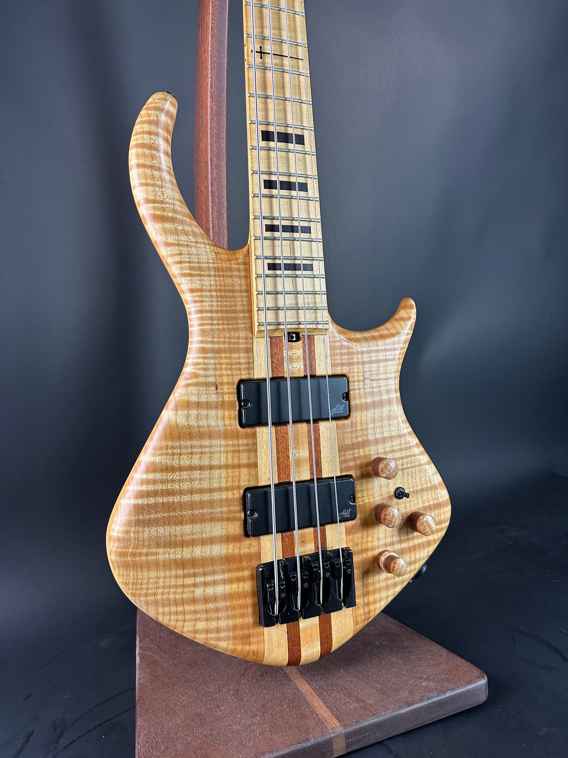 Front angle of Used 2022 Warrior 4 String Neck Thru Dran Michael.