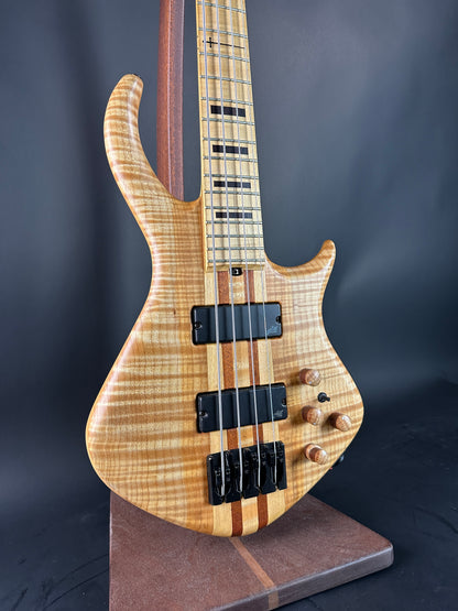 Front angle of Used 2022 Warrior 4 String Neck Thru Dran Michael.