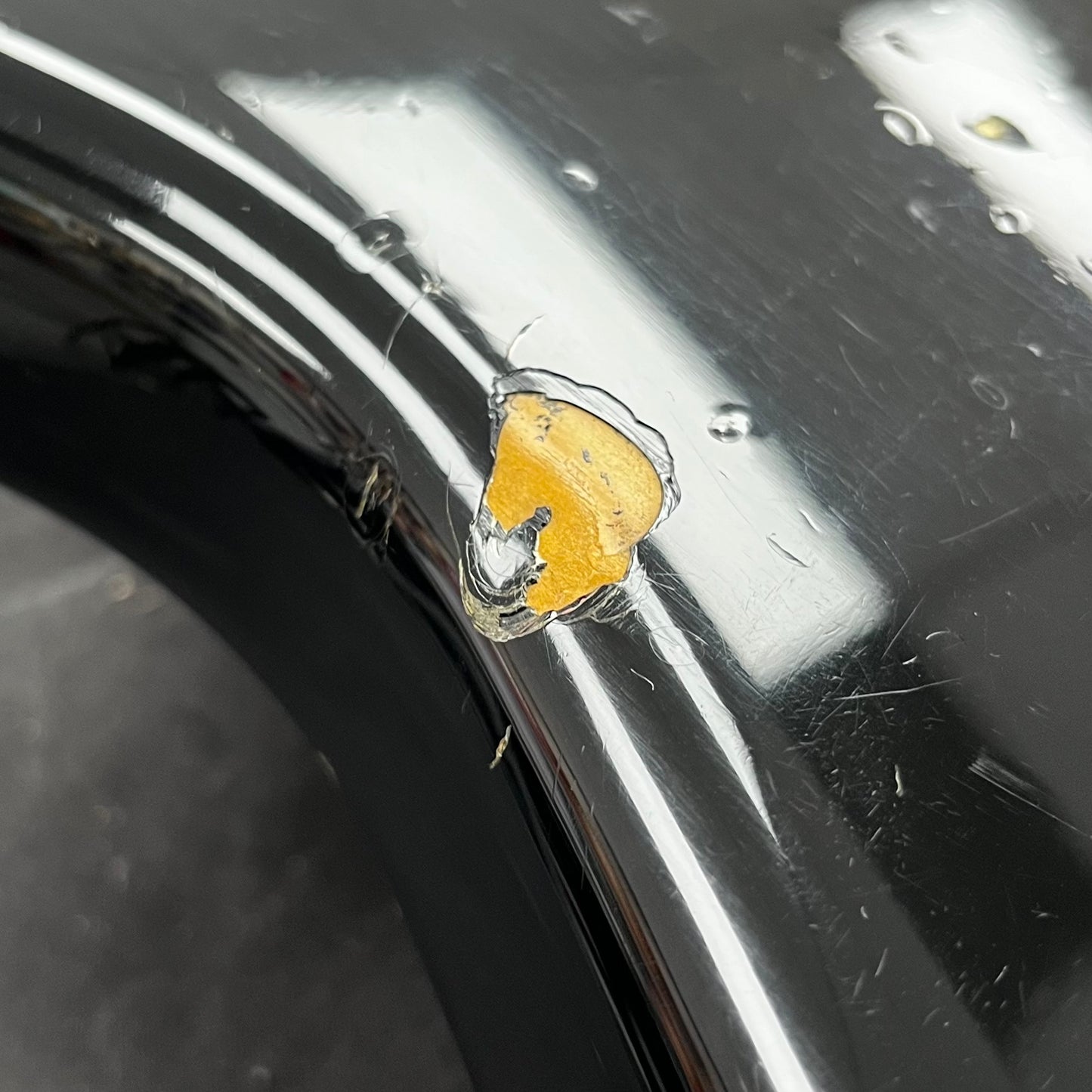 Gash on side of Used 1982 Fender ST62 Stratocaster MIJ Black w/case TFW2534