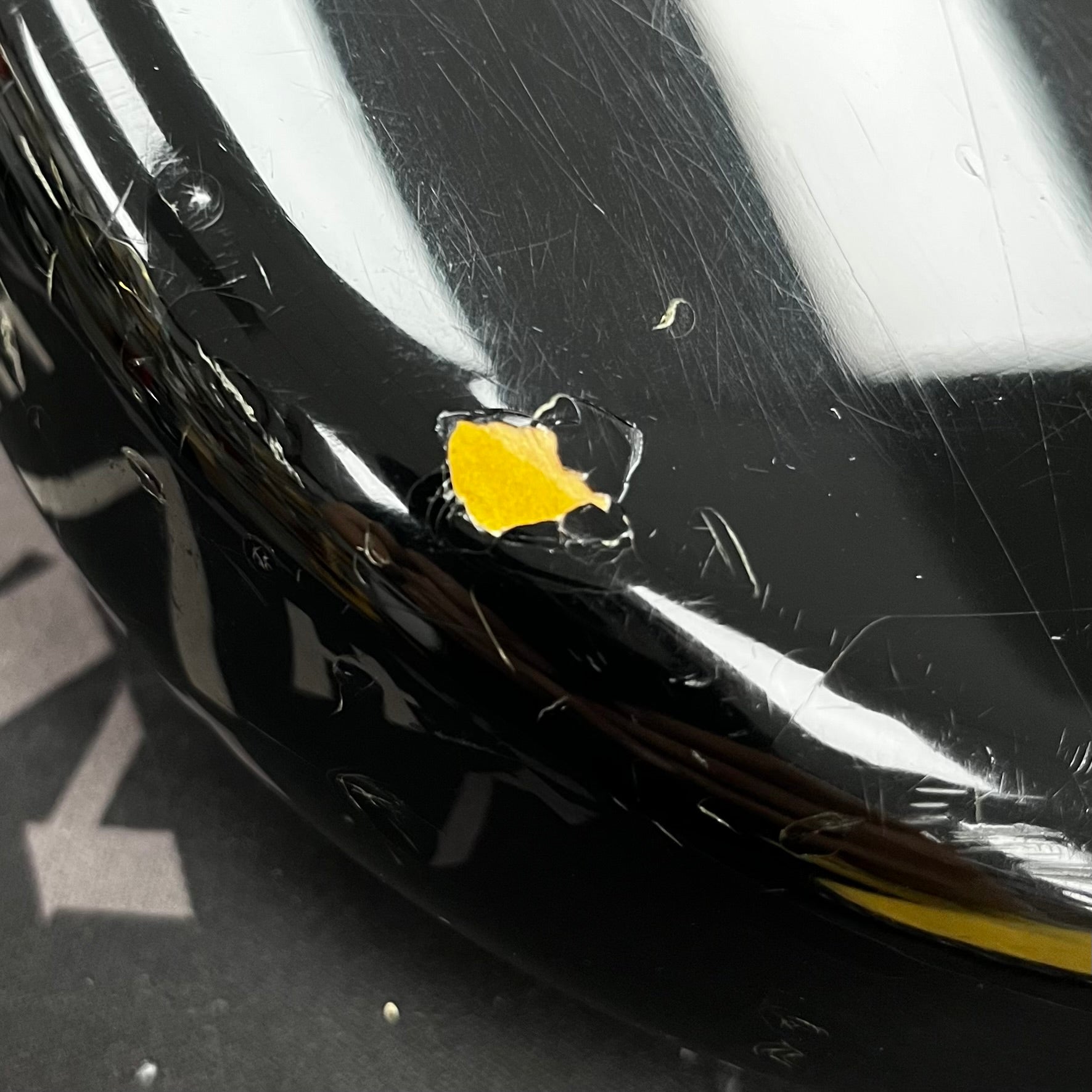 Gash on side of Used 1982 Fender ST62 Stratocaster MIJ Black w/case TFW2534