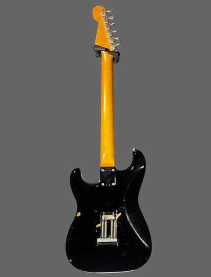 Full back of Used 1982 Fender ST62 Stratocaster MIJ Black w/case TFW2534