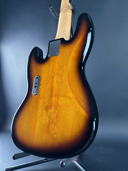 Back angle of Used Ken Smith Proto 5 String Sunburst.