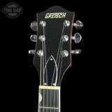 Headstock of Used 2012 Gretsch G6119 Chet Atkins Tennessee Rose.
