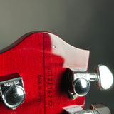 Wear on back of headstock of Used 2012 Gretsch G6119 Chet Atkins Tennessee Rose.