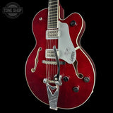 Front angle of Used 2012 Gretsch G6119 Chet Atkins Tennessee Rose.