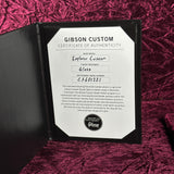 Certificate of authenticity for Gibson Explorer Dealer Select AAA Explorer Custom Lemon Burst.
