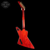 Full back of Gibson Explorer Dealer Select AAA Explorer Custom Lemon Burst.