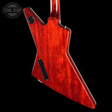 Back angle of Gibson Explorer Dealer Select AAA Explorer Custom Lemon Burst.