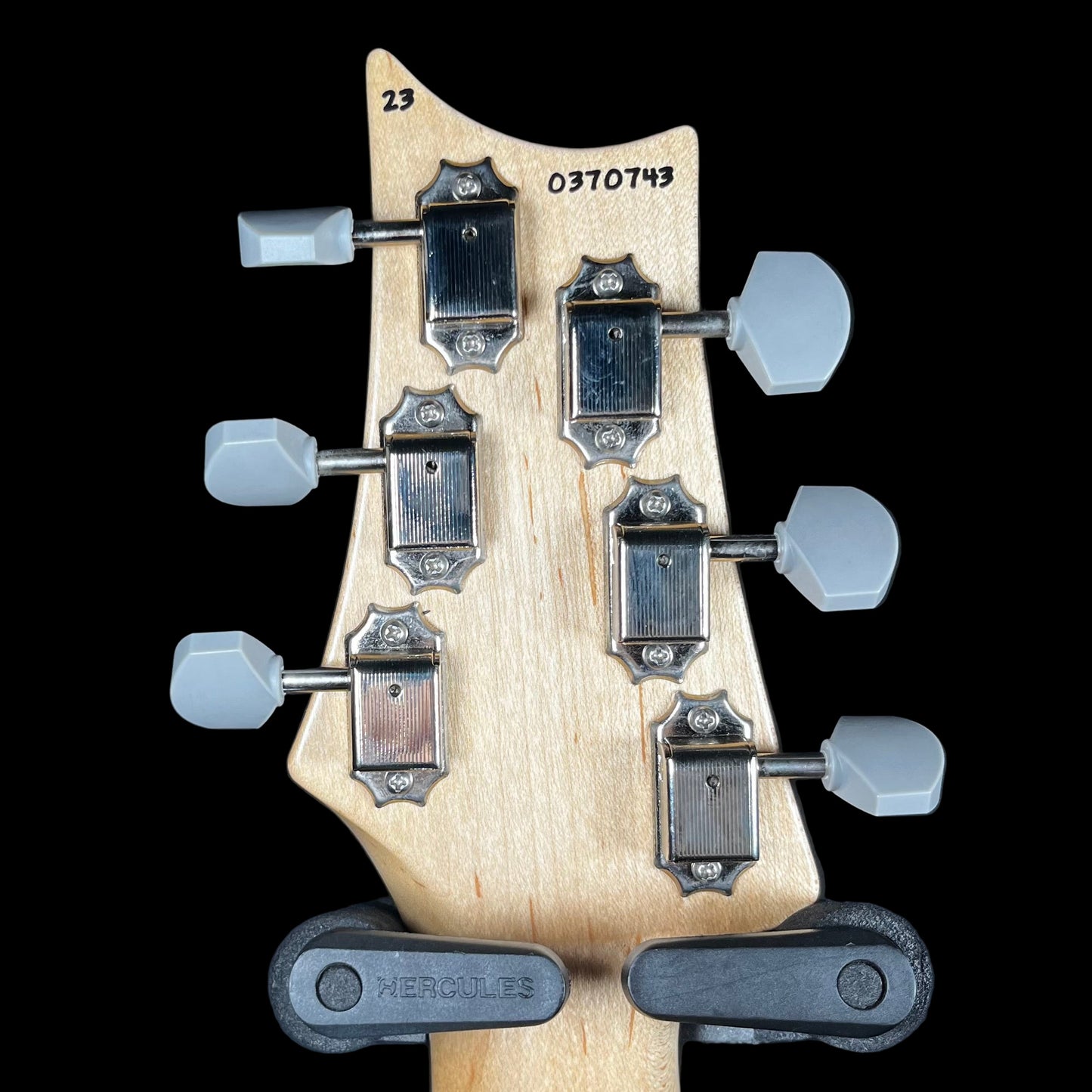 Back of headstock of Used 2023 PRS Paul Reed Smith Silver Sky Polar Blue w/Bag TFW2542