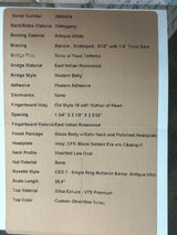 Spec sheet for Martin Custom Shop Slope Shoulder Dread VTS Spruce/Mahogany Toasted Burst.