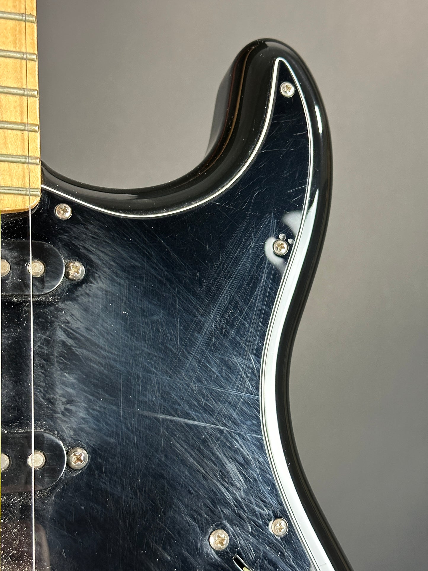 Scratches on pickguard of Used Fender Player Strat HSS.