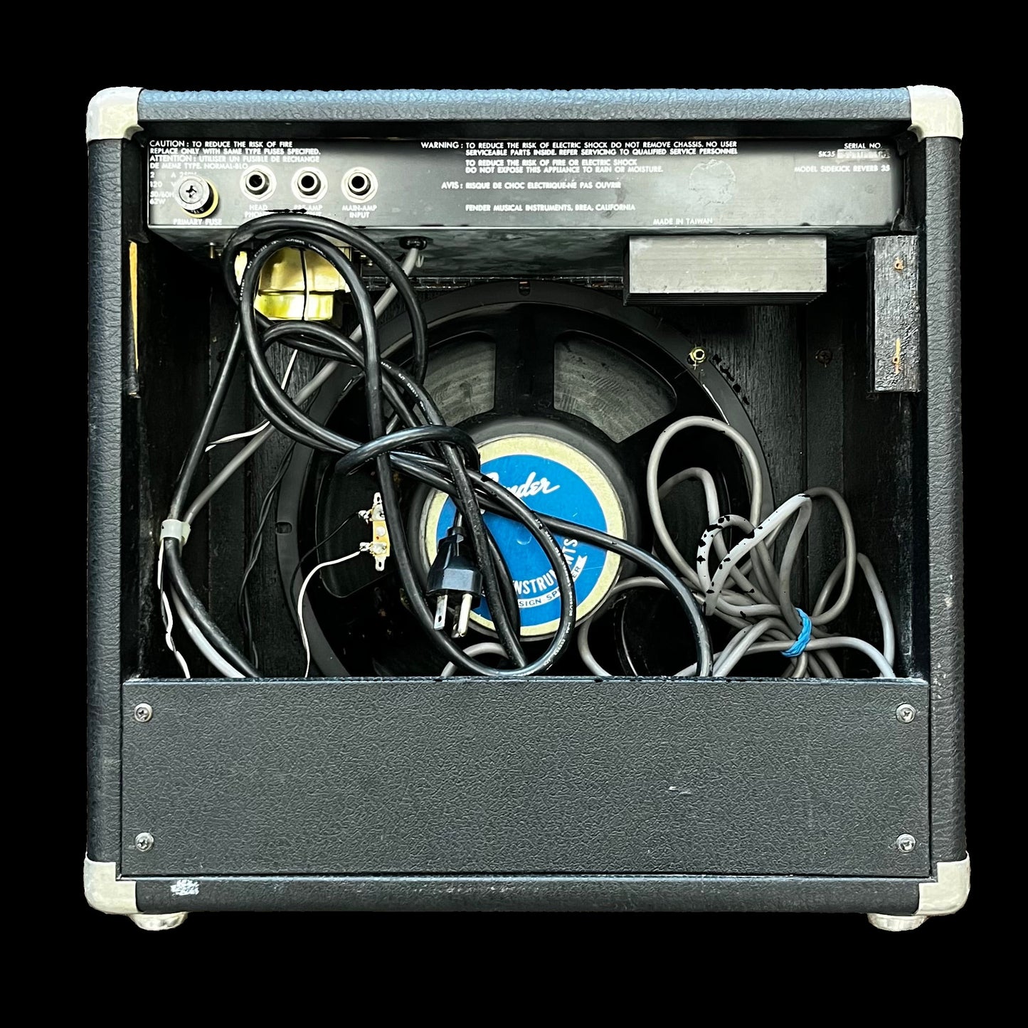 Back of Used Fender Sidekick Reverb 35 Combo Amplifier TFW2553