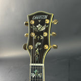 Headstock of Vintage 1972 Gretsch Super Chet Sunburst.