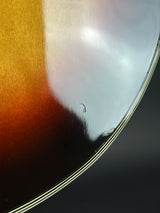 Wear on back of Vintage 1972 Gretsch Super Chet Sunburst.