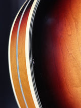 Wear on back of Vintage 1972 Gretsch Super Chet Sunburst.