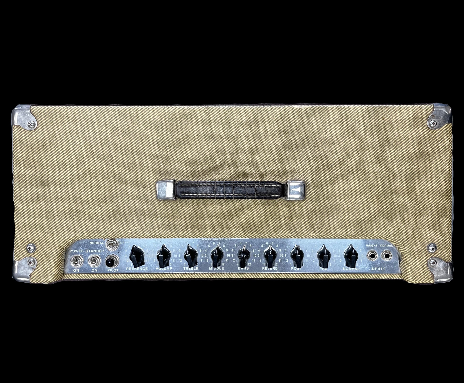 Top panel of Used 1992 Peavey Classic 50 4X10 50 Watt Tweed TFW2530