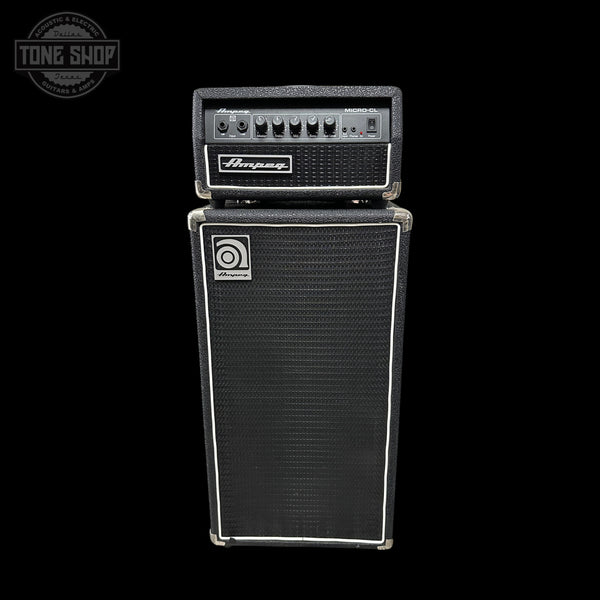 Front of Used Ampeg Micro CL 100w Head w/ 2x10 Cab.