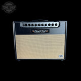Guitar amplifier with 'Bad Cat' branding on a black background