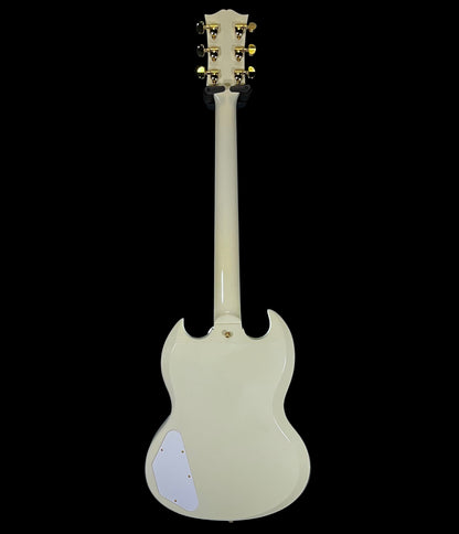 Full back of Used 2024 Gibson 63 SG Custom Reissue w/Maestro Vibrola Classic White w/Case TFW2604