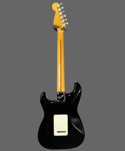 Full back of Used 1993 Fender Stratocaster Plus Black w/Refret & Plek w/Case TFW2585