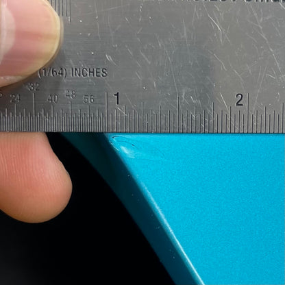 Ding of front of Used 2018 EVH Wolfgang Standard MP Matte Blue Frost w/Case TFW2615