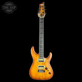 A Prichard electric guitar with a natural sunburst finish, shown from the front against a solid black background. The brand name 'PRICHARD' is visible on the headstock, and a 'TONE SHOP' watermark is in the upper left corner.