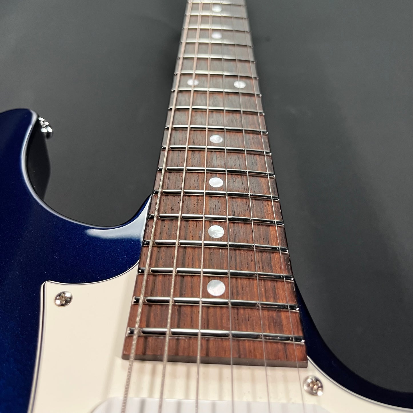 Fret board of Used 2023 Ibanez Prestige AZ2204NW Dark Tide Blue w/Case TFW2628