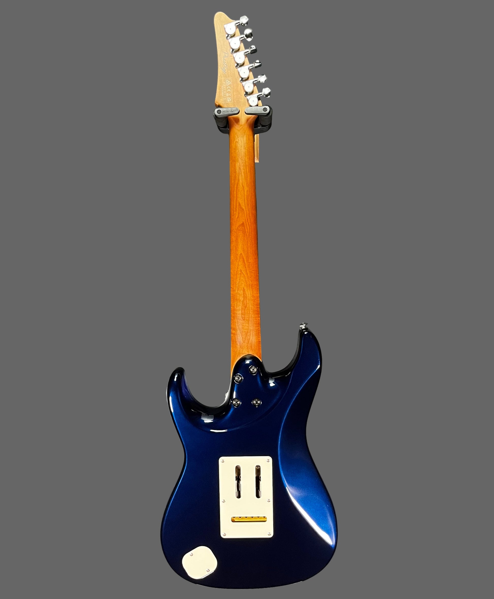 Full back of Used 2023 Ibanez Prestige AZ2204NW Dark Tide Blue w/Case TFW2628