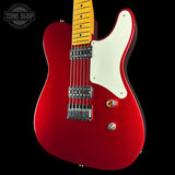 Front angle of Used 2025 Fender 75th Anniversary Cabronita American Pro Tele Candy Apple Red.