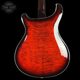 Back angle of Used PRS SE Hollowbody II Piezo Orange Tiger.