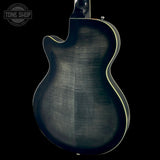 Back angle of Used Duesenberg Starplayer Blue Sparkle.