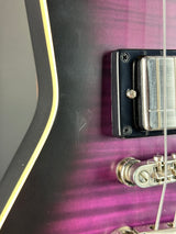 Scratches on body of Used Epiphone Extura Prophecy Purple Tiger.